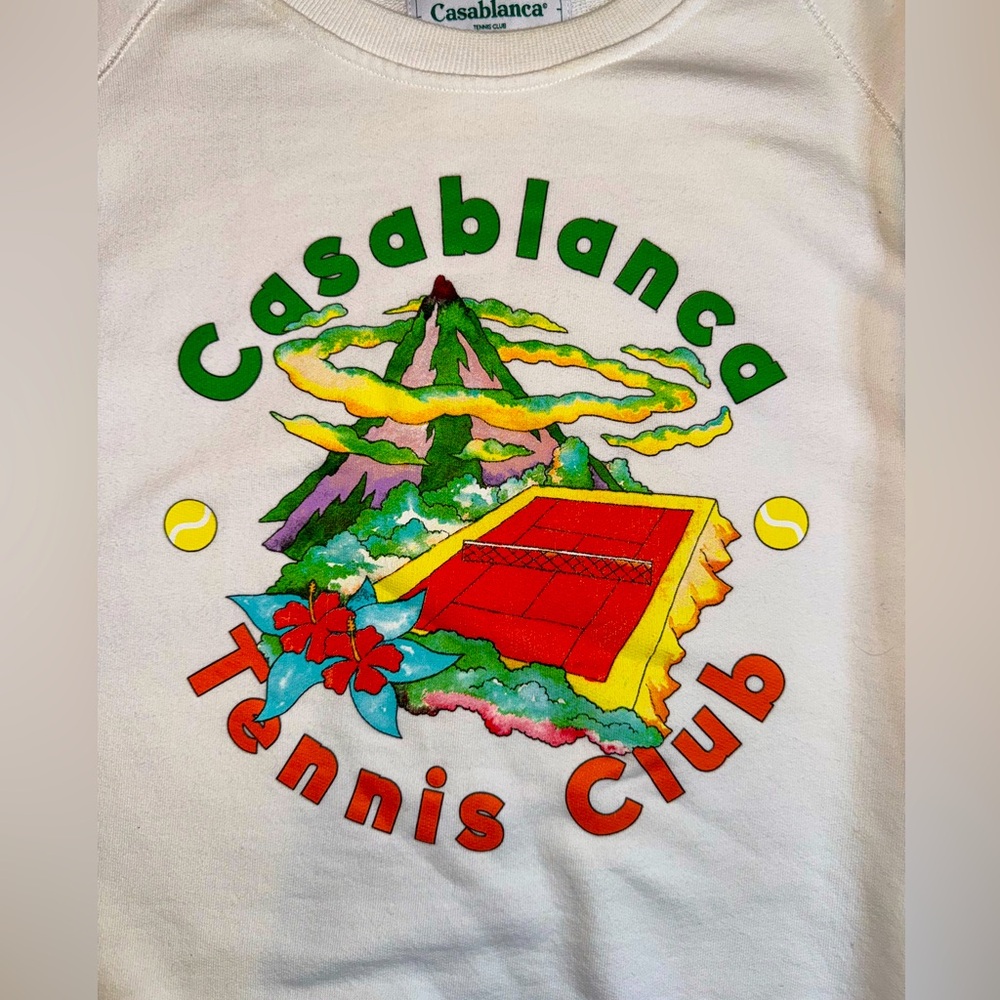 CASABLANCA TENNIS CLUB CREWNECK SWEATER